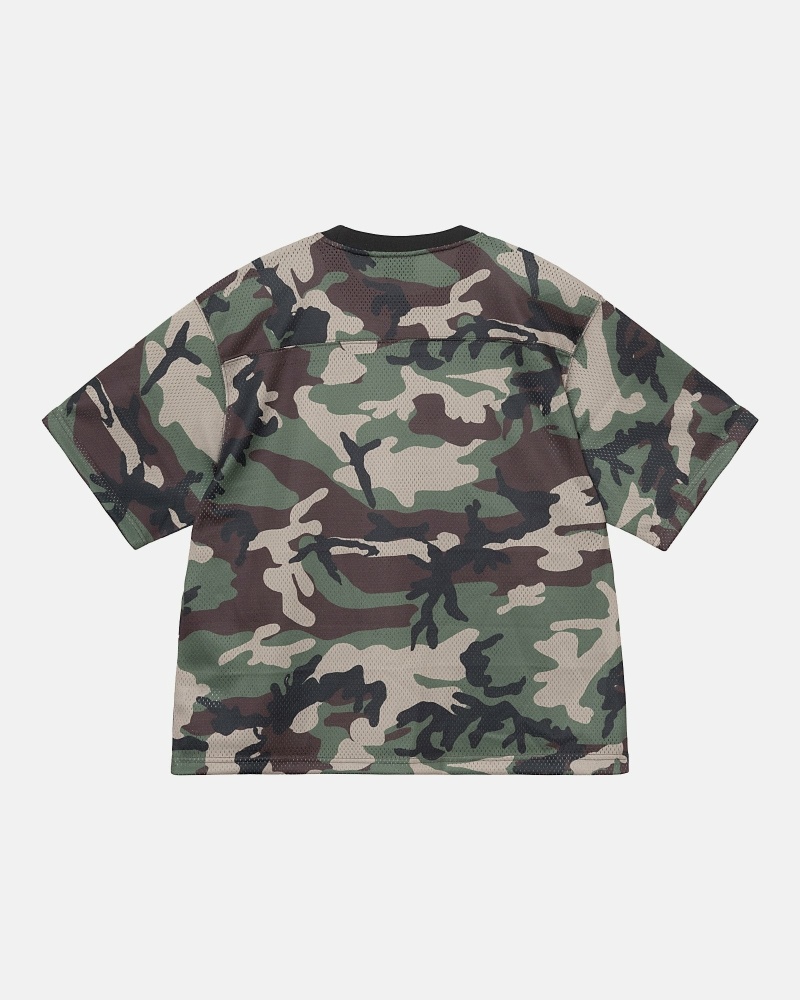 Stussy 4X4 Mesh Football Jersey T-shirts Herren Camouflage | DE0000092