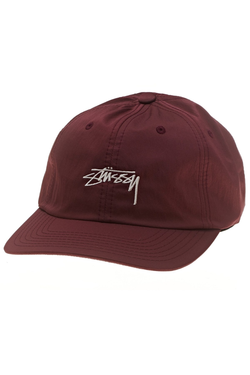 Stussy Authentic Satin Low Pro Hüte Damen Rot | DE0000907