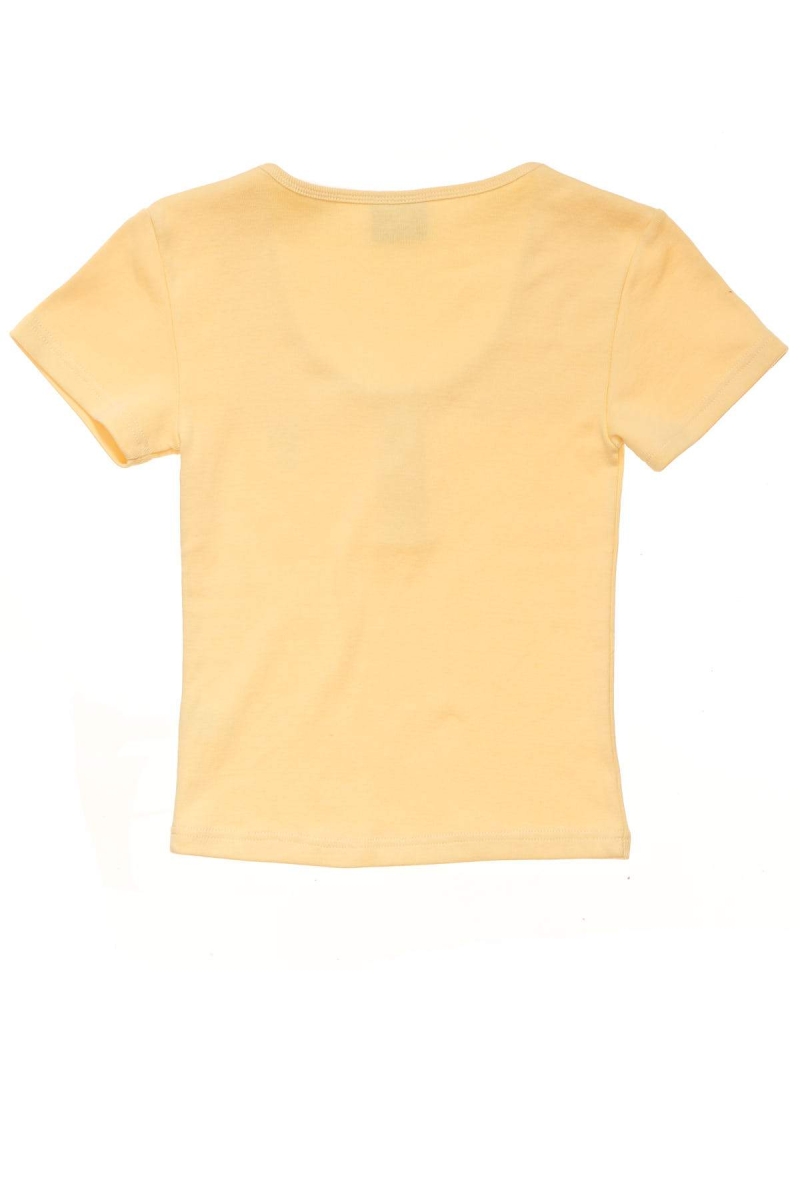 Stussy Berk Scoop Neck T-shirts Damen Gelb | DE0000113