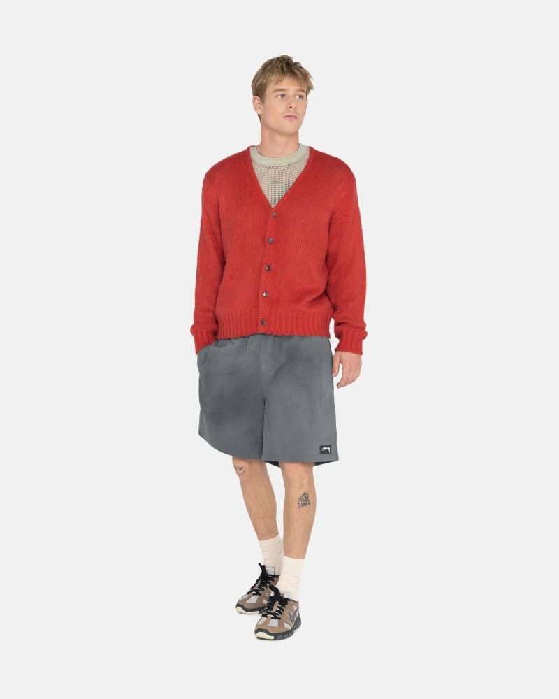 Stussy Brushed Cardigan Pullover Herren Rot | DE0000434
