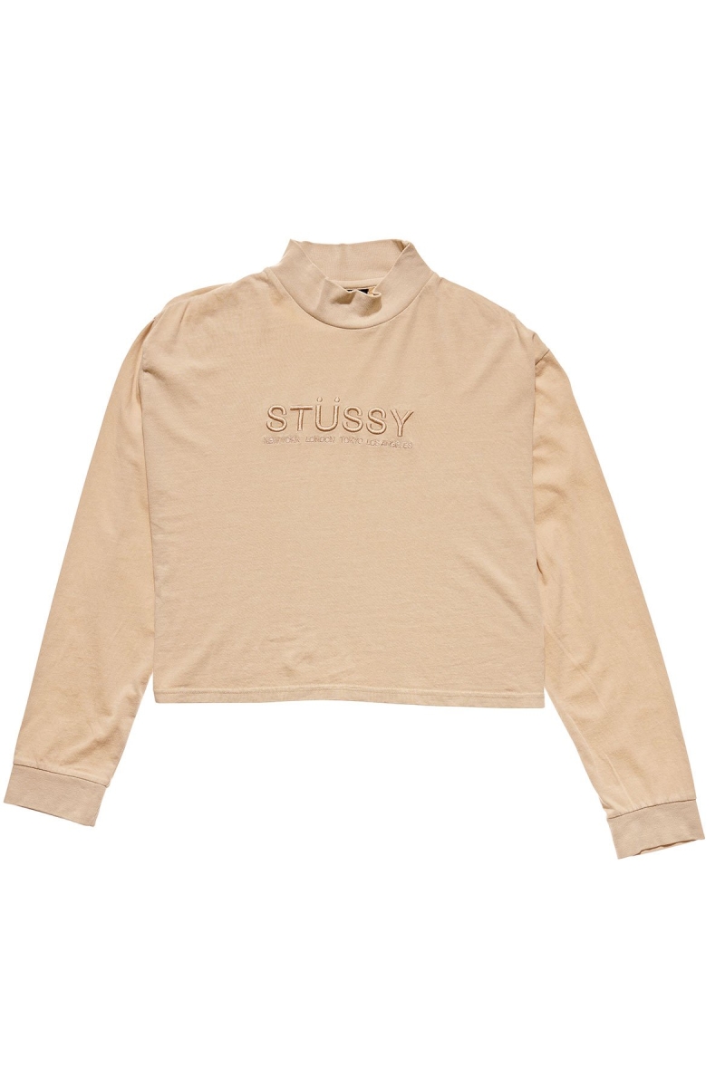 Stussy Chandler Mock Neck LS Sweatshirts Damen Orange | DE0000507