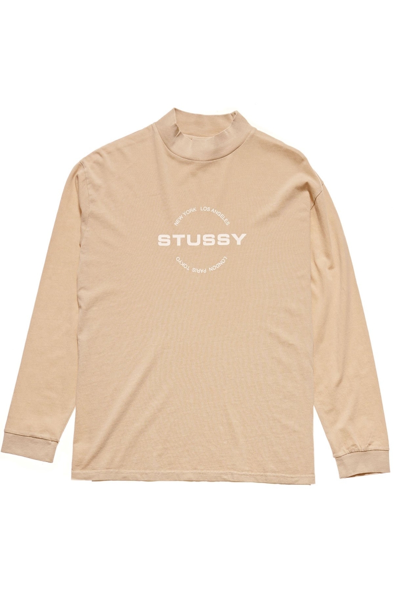 Stussy Circles Mock Neck LS OS Sweatshirts Damen Orange | DE0000510