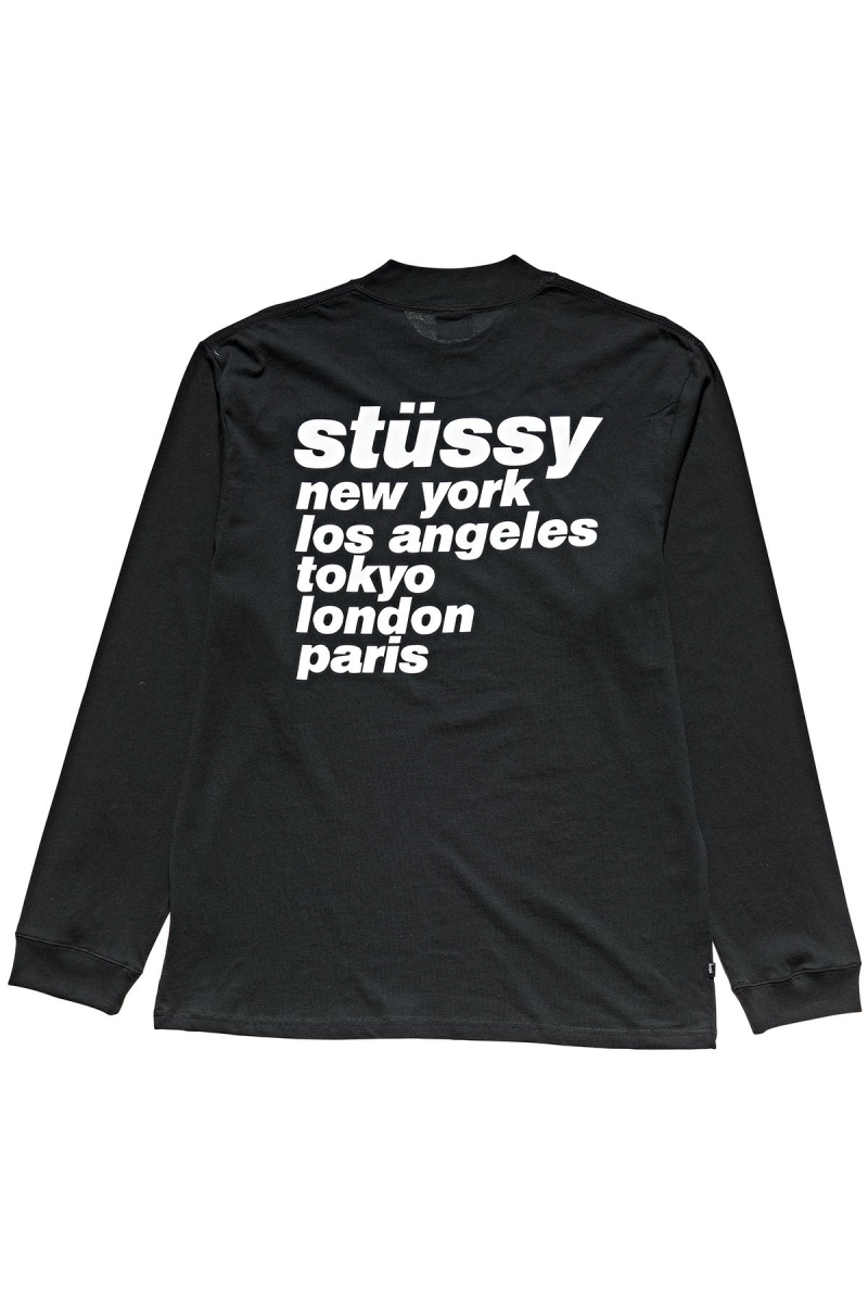 Stussy Cities Sweatshirts Herren Schwarz | DE0000516