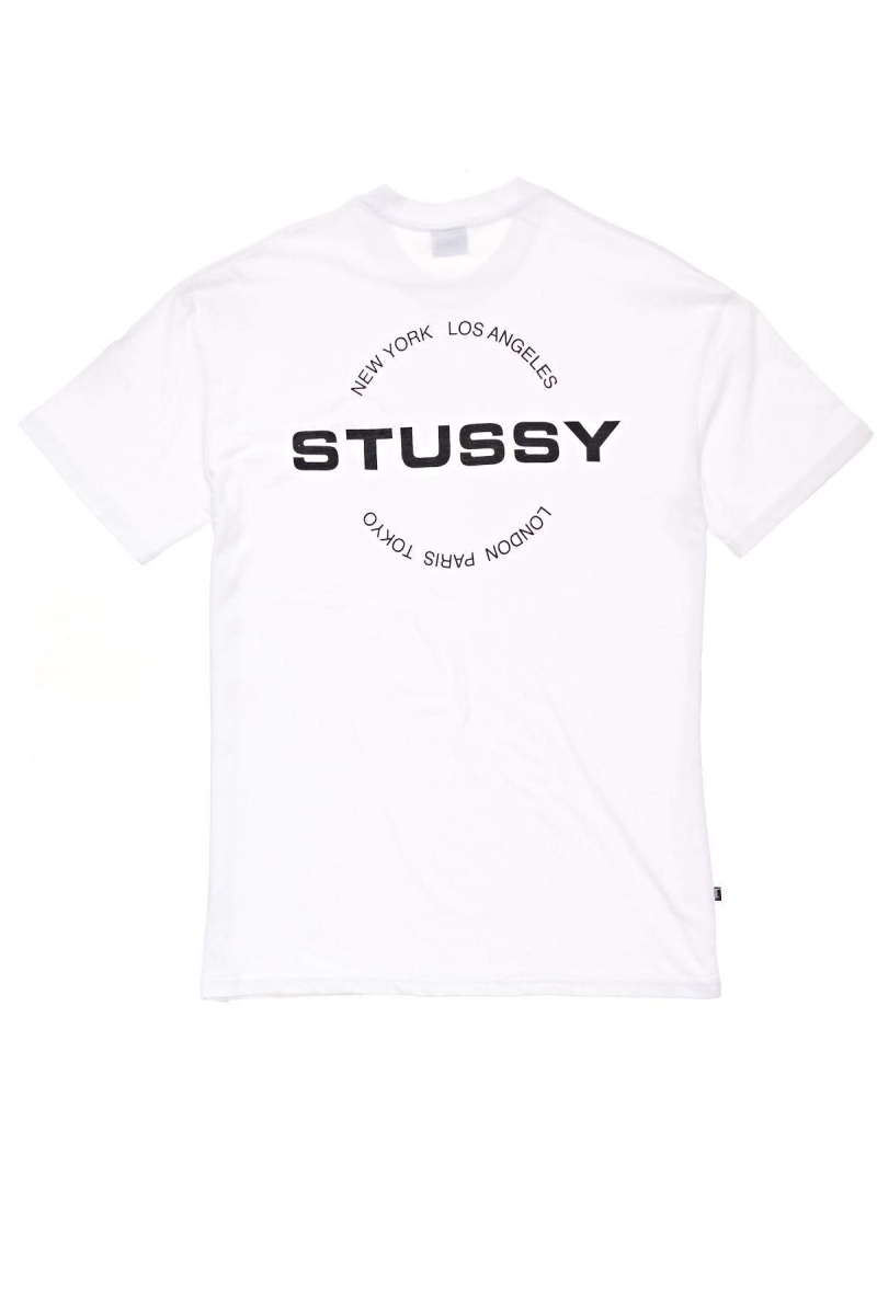 Stussy City Circle SS T-shirts Herren Weiß | DE0000124
