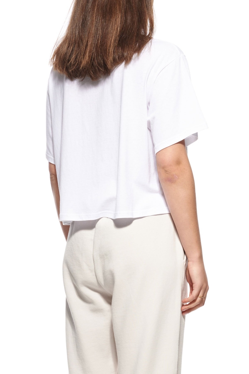 Stussy College Boxy T-shirts Damen Weiß | DE0000130