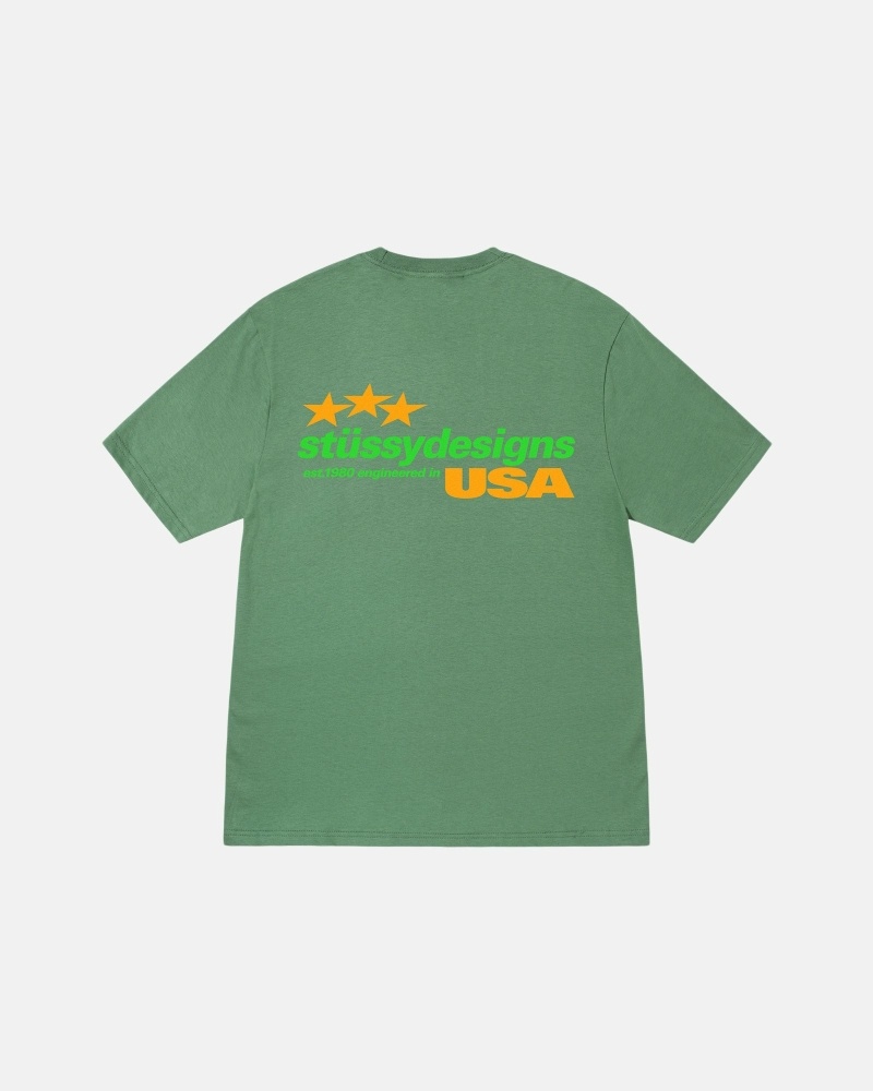 Stussy Designs USA T-shirts Herren Grün | DE0000157