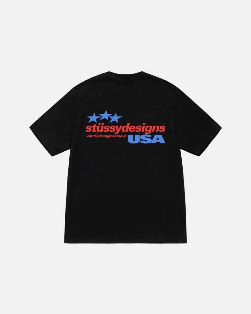 Stussy Designs USA T-shirts Herren Schwarz | DE0000158
