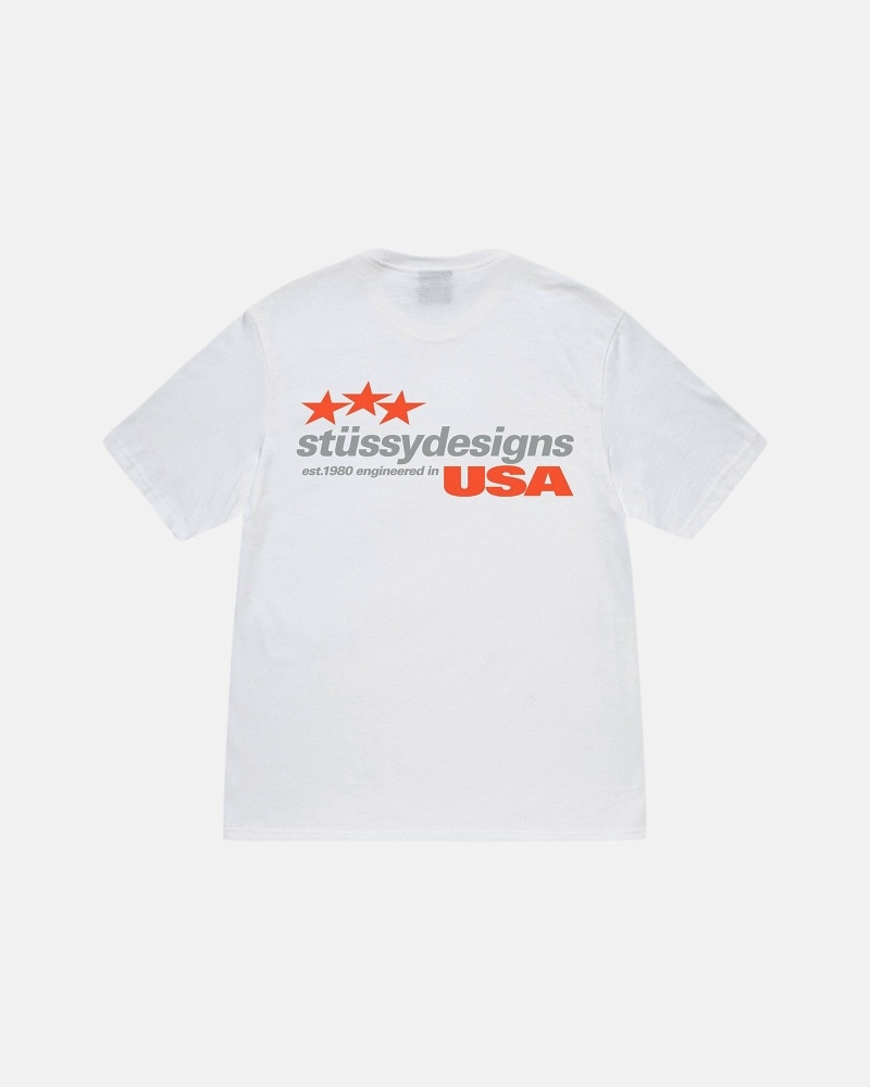 Stussy Designs USA T-shirts Herren Weiß | DE0000156