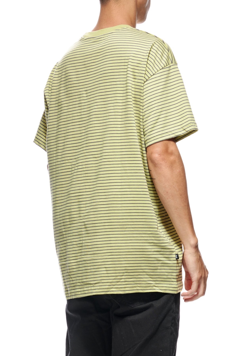 Stussy Emerald Stripe SS T-shirts Herren Grün | DE0000166
