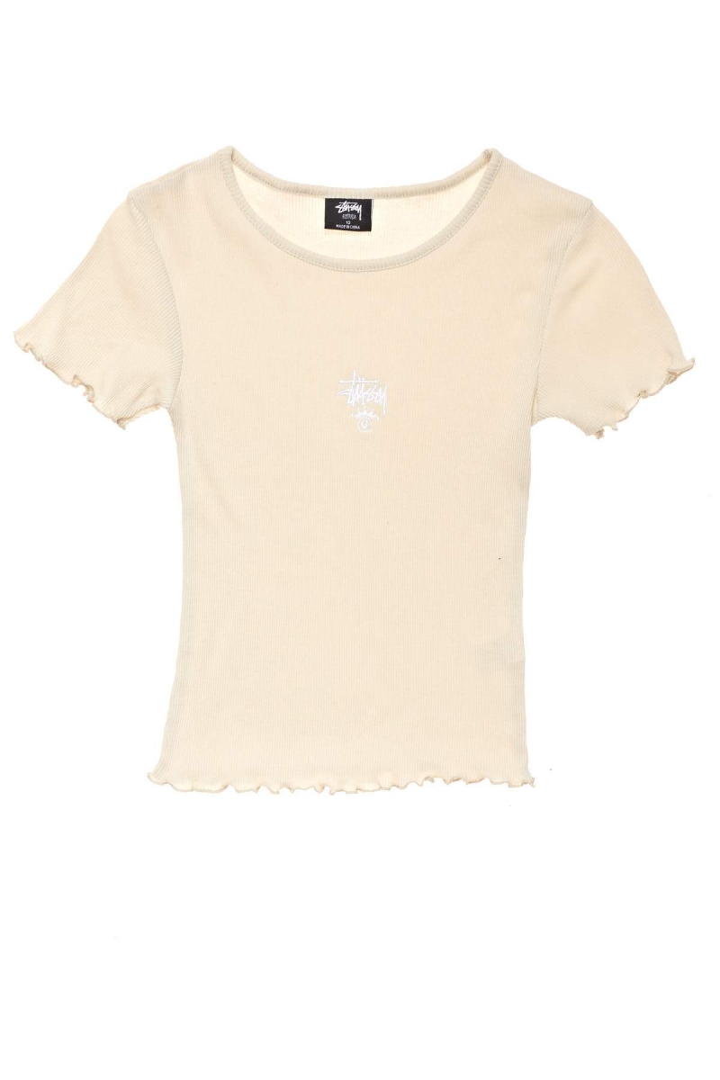 Stussy Fairmont Fluted T-shirts Damen Weiß | DE0000167