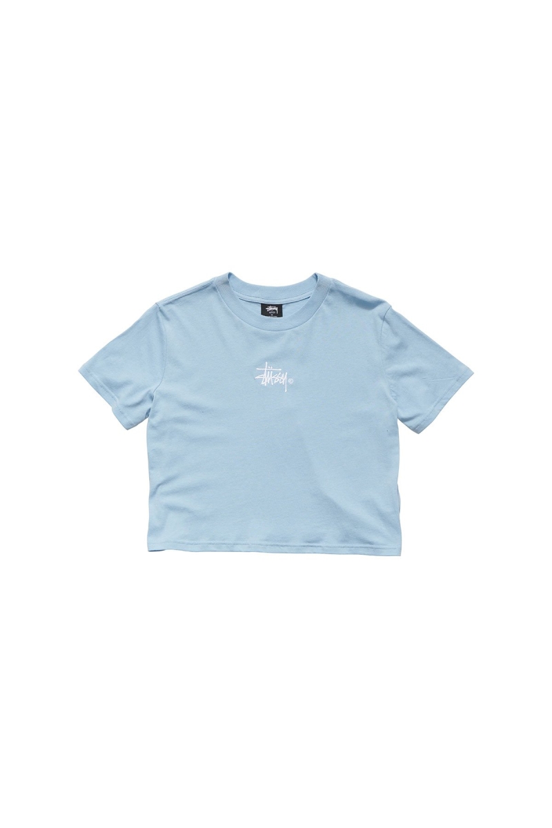 Stussy Graffiti Slim T-shirts Damen Blau | DE0000190