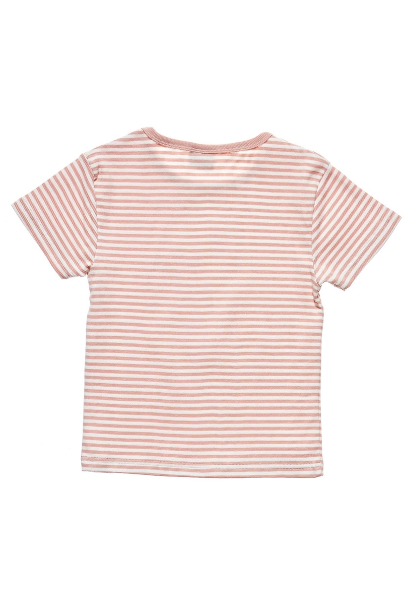 Stussy Hyde Stripe Rib T-shirts Damen Rosa | DE0000222