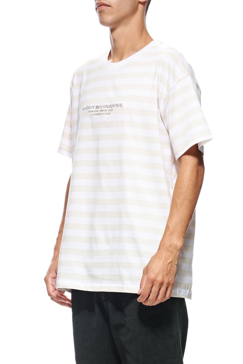 Stussy International Stripe SS T-shirts Herren Orange | DE0000225