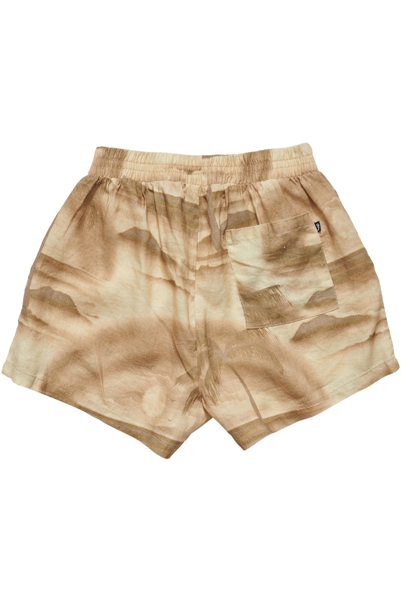Stussy Island Linen Shorts Sportbekleidung Damen Gelb | DE0000396