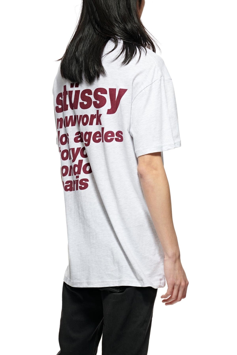 Stussy Italic SS T-shirts Herren Weiß | DE0000229