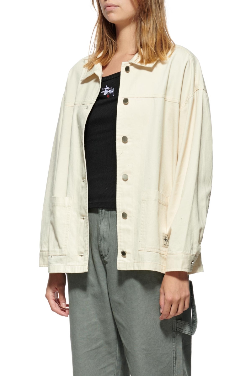 Stussy Lawrence Workwear Jacken Damen Weiß | DE0000354
