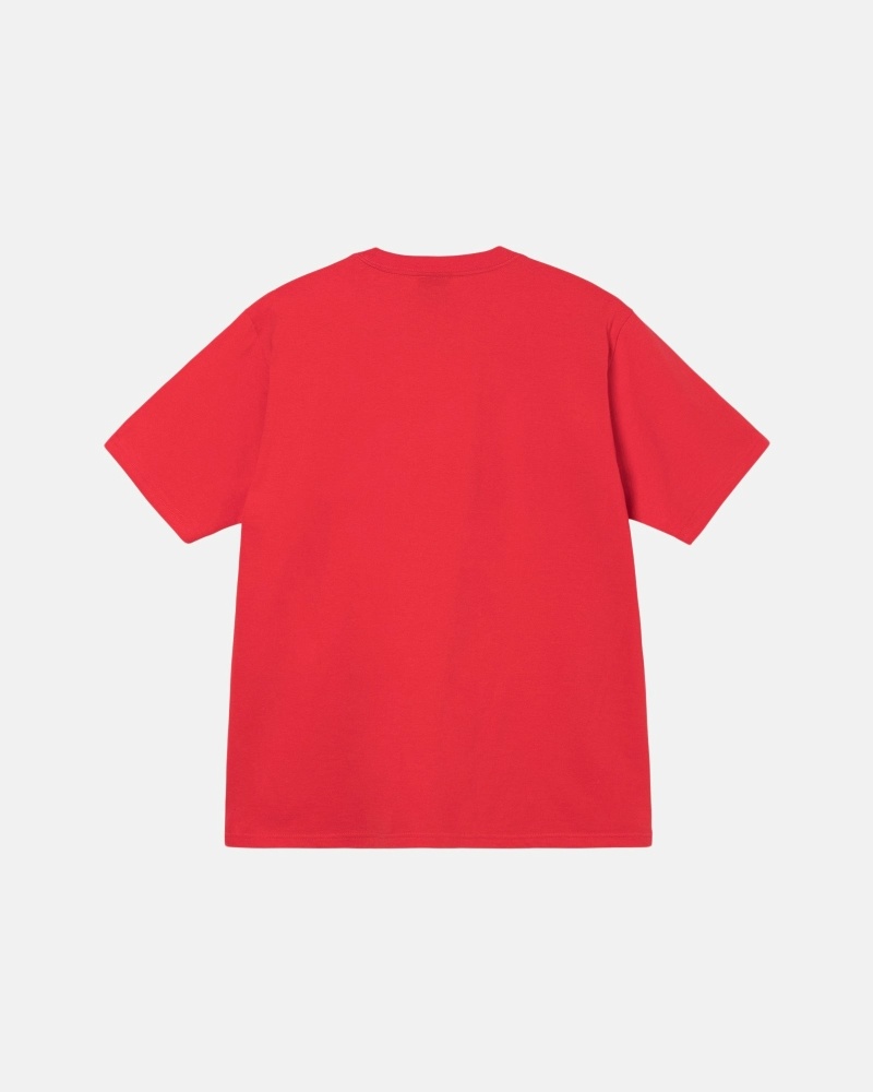 Stussy Motel T-shirts Herren Rot | DE0000249