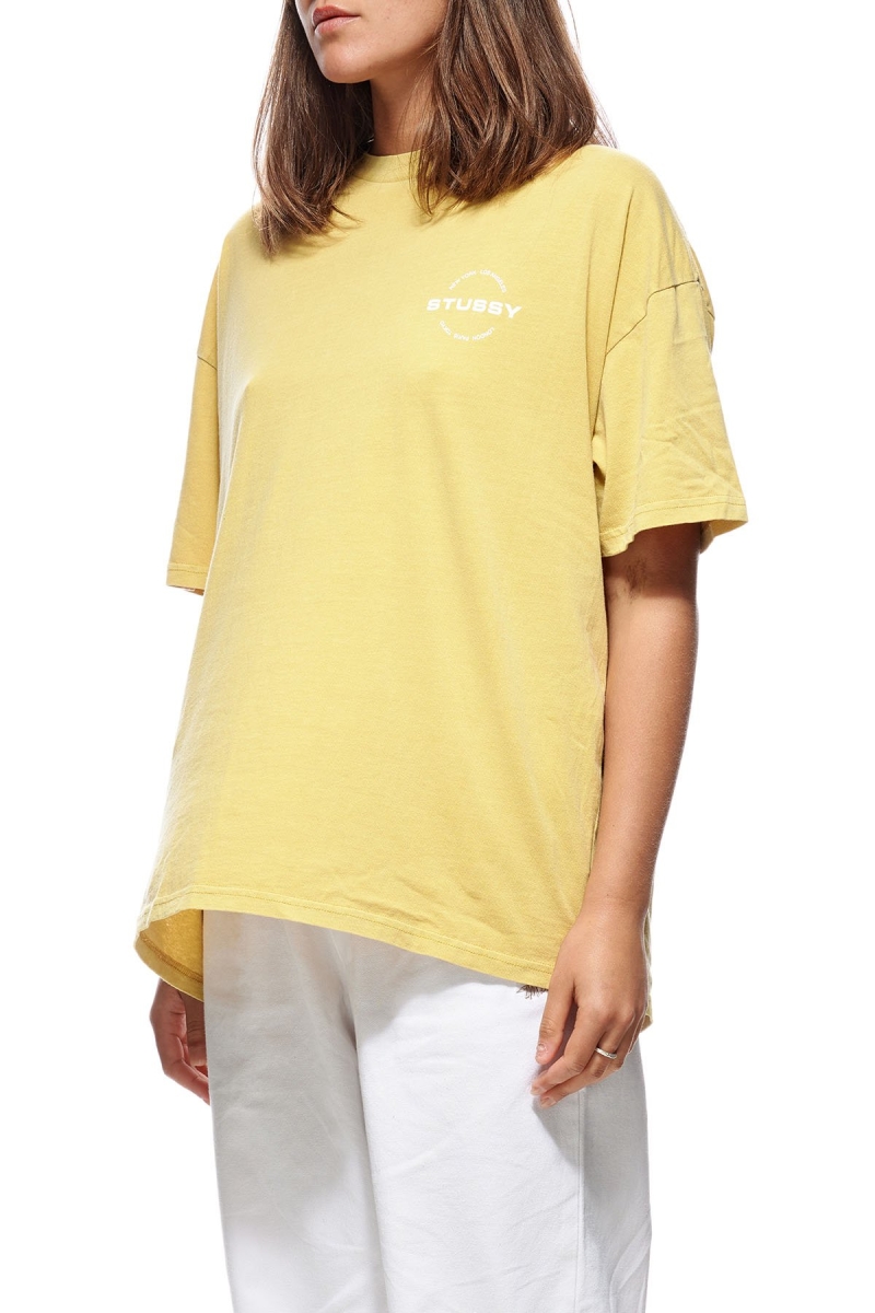 Stussy Pacific Relaxed T-shirts Damen Gelb | DE0000253