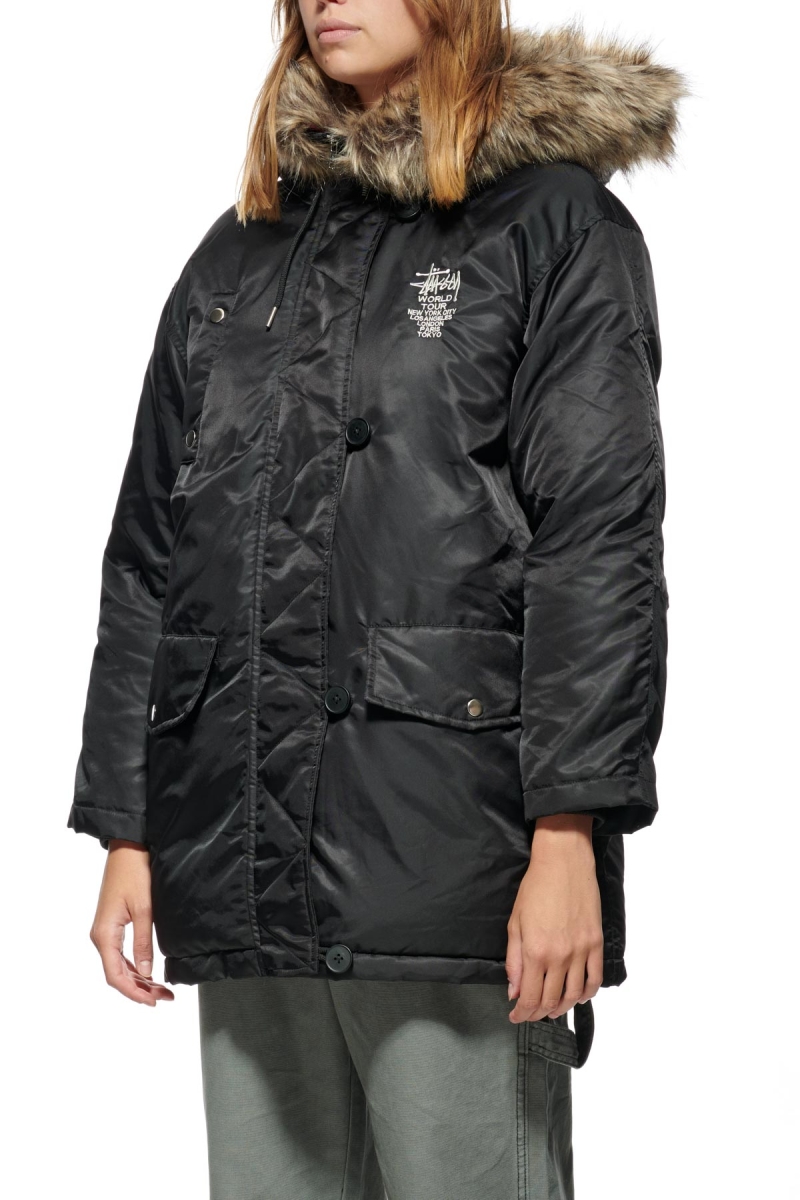 Stussy Ryerson Military Jacken Damen Schwarz | DE0000358