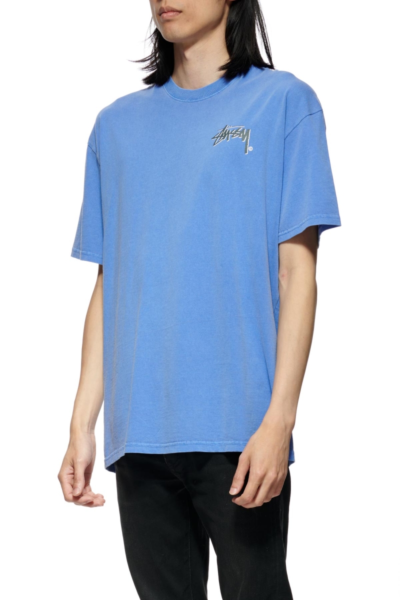 Stussy Shadow Stock SS T-shirts Herren Blau | DE0000263