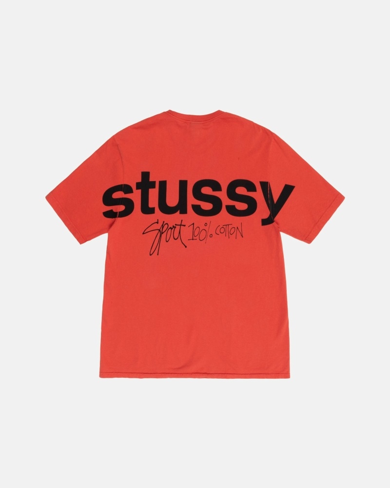 Stussy Sport 100% Pigment Dyed T-shirts Herren Rosa | DE0000268