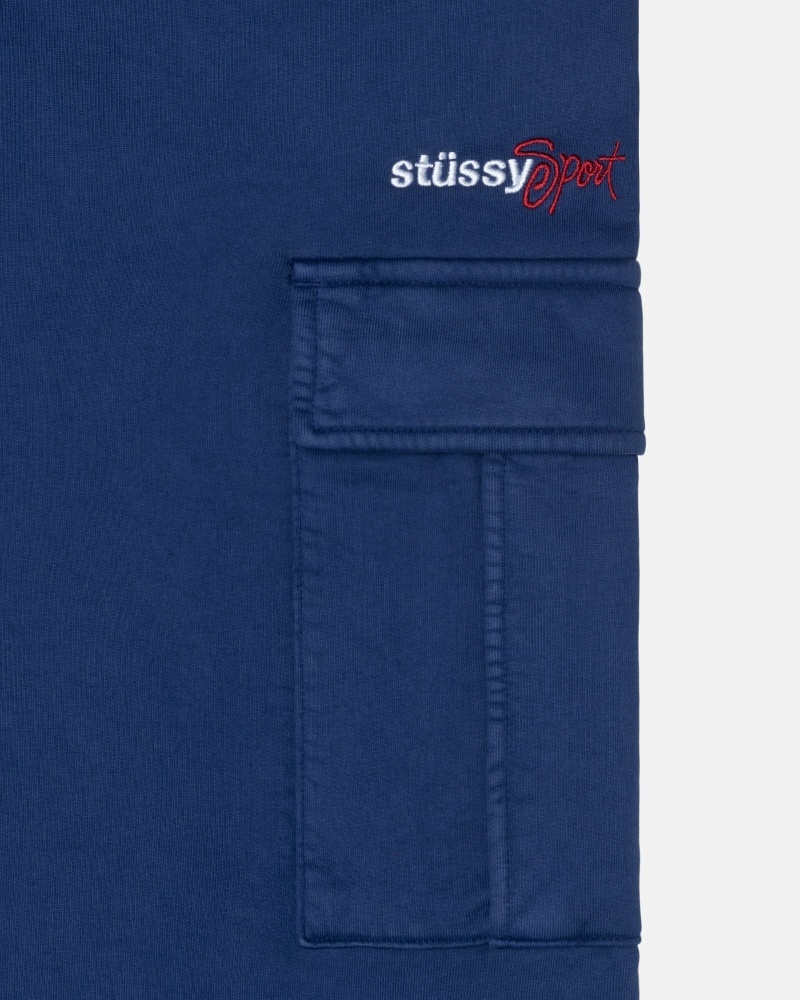 Stussy Sport Cargo Fleecehosen Herren Blau | DE0000612