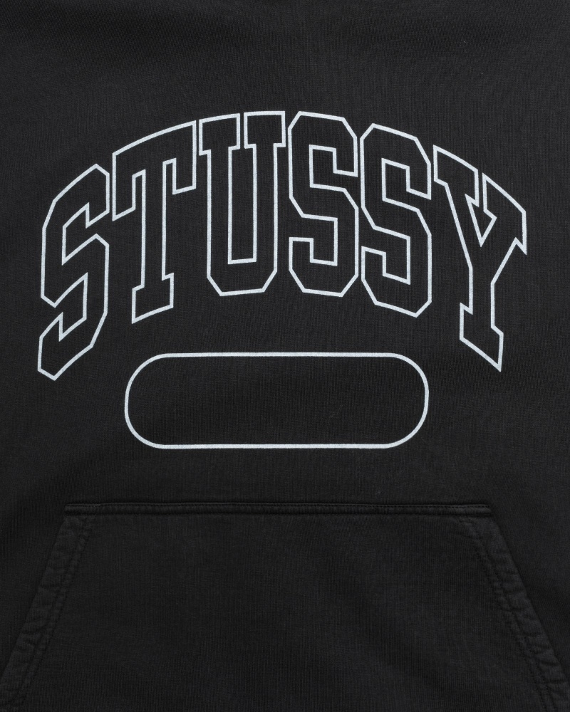 Stussy Ss Boxy Cropped Hoodie Herren Schwarz | DE0000071