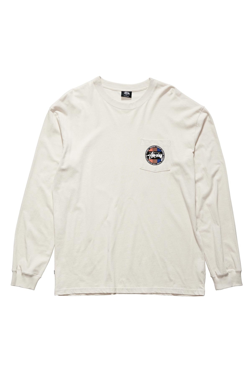 Stussy Surf Dot Pocket Tee Sweatshirts Herren Weiß | DE0000571