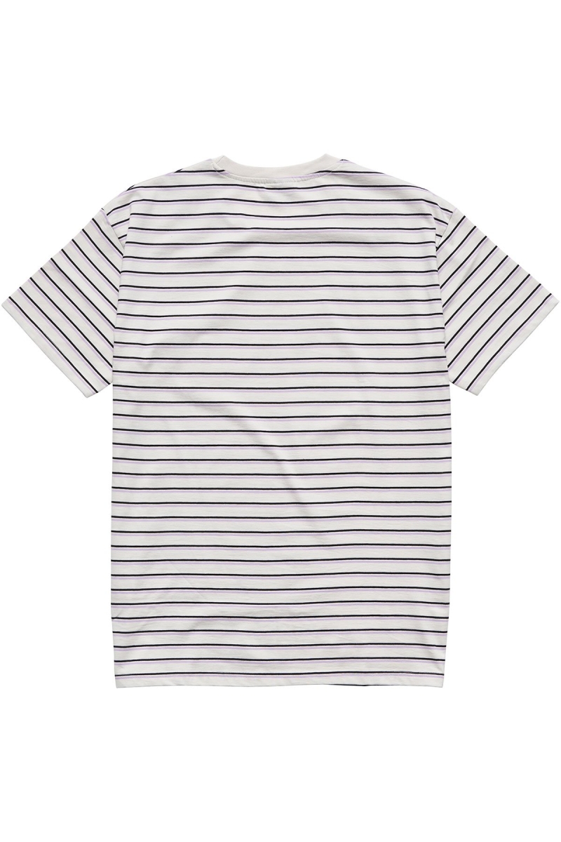 Stussy Text Pocket Stripe T-shirts Herren Weiß | DE0000277