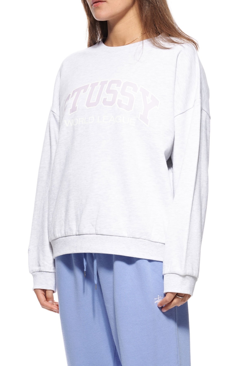 Stussy World League OS Crew Pullover Damen Weiß | DE0000501
