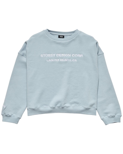 Stussy Alcott OS Crew Pullover Damen Blau | DE0000443