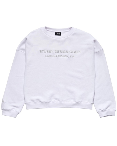 Stussy Alcott OS Crew Pullover Damen Weiß | DE0000444