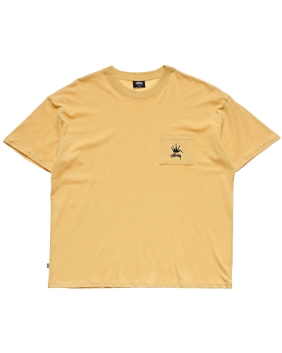 Stussy Crown Pocket SS T-shirts Herren Gelb | DE0000146
