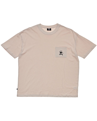 Stussy Crown Pocket SS T-shirts Herren Weiß | DE0000147