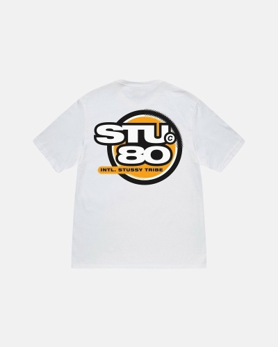 Stussy Hot 80 T-shirts Herren Weiß | DE0000215