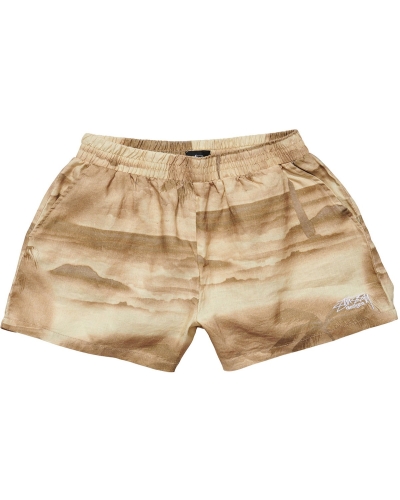 Stussy Island Linen Shorts Sportbekleidung Damen Gelb | DE0000396