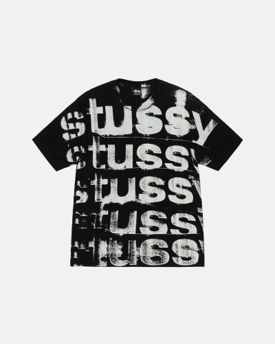 Stussy Stamp T-shirts Herren Schwarz | DE0000271