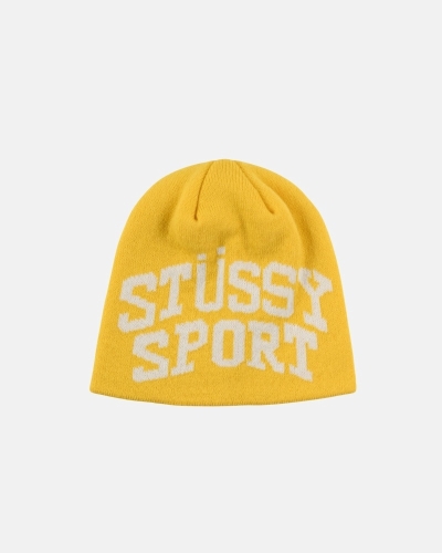 Stussy Stussy Sport Jacquard Skullcap Hüte Herren Gelb | DE0000964