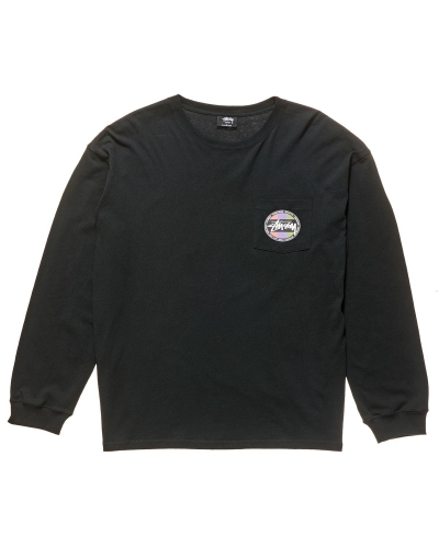 Stussy Surf Dot Pocket Tee Sweatshirts Herren Schwarz | DE0000570